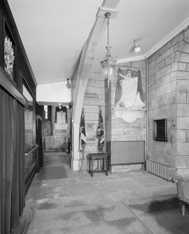 Interior. West Kirk. W Entrance lobby. View from N