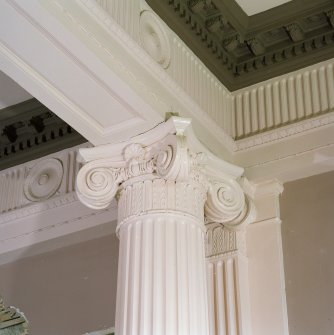 Interior. Ground floor, ballroom, detail of column capital