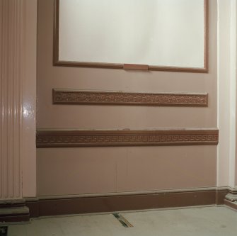 Interior. Ground floor, ballroom, detail of decorative panel at dado level