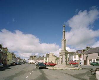 View of North and South Main Street showing memorial from E