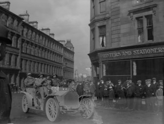 Car Rally, ?Glasgow: from Mr K. Montgomerie's family album. Mr Kenneth Montgomerie's  grandfather (John Cunninghame Montgomery) was a car enthusiast.