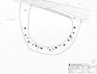 Survey drawing; Plan of Girdle Stanes stone circle