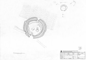 Survey drawing; Plan of Broomhillbank Fort with (unscaled) detail of house. 