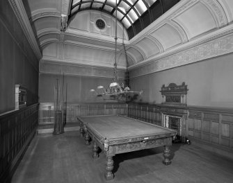 Glasgow, 6 Rowan Road, Craigie Hall, interior.
View of billiard room from South-East.