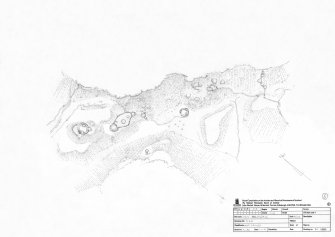 RCAHMS Survey drawing; plan of hut-circles at Cnoc Smeordail