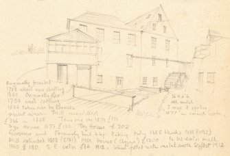 Drawing of Milladen (J & C Rennie). Detail taken from drawing of buildings in the parish of Old Deer.