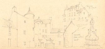 Drawing of House of Schivas. Details taken from drawing of buildings in the parish of Tarves.