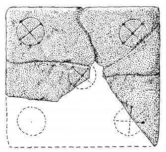 Measured drawing of portable cross-slab from Papa Stronsay.