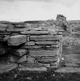 Excavation photo, exterior of walls.