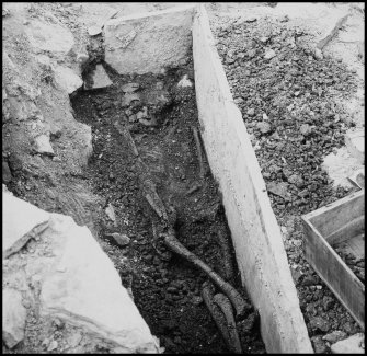 Excavation photograph of grave.