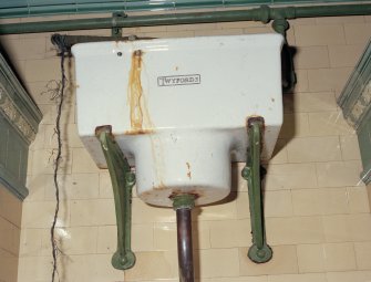 View of Twyfords cistern and water closet (complete set - most cisterns have been replaced with black plastic tanks) Photosurvey 9-OCT-1991