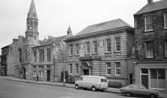 General view of Public Library, Post Office and Town Hall, High Street, Burntisland