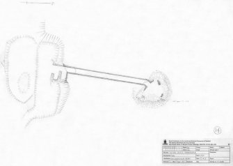 Survey drawing; Plan of gun emplacement detail at Auchen Castle.