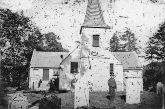 View of Glencorse Church and Graveyard.