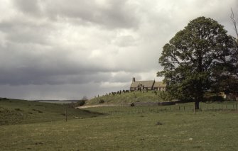 General view of Linton Church and burial ground from NE.