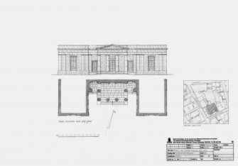 Aberdeen, former Town School: South elevation and strip plan (1:100) and site plan (1:1250)