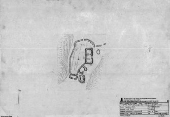 RCAHMS survey drawing; Plan of buildings and enclosures: Harris, Rum. Scanned image.