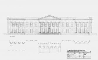 Dollar Academy: East elevation and strip plan