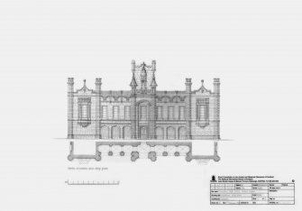 Fochabers, Milne's School: North elevation and Strip plan