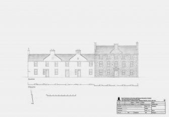 Haddington, former Burgh School: Principal elevation and strip plan