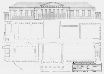 Inverness, Dr Bell's Academy: Principal elevation and Ground floor plan