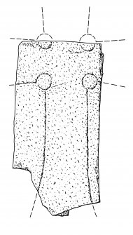 Scanned ink drawing of Latheron 3 incised cross slab