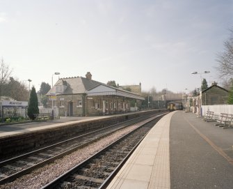 View of platforms and station offices from NE