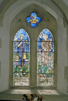 Interior. N aisle 7th Earl Cadogan Memorial stained glass window c.1997