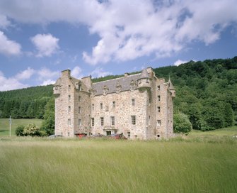 View of original tower house from S