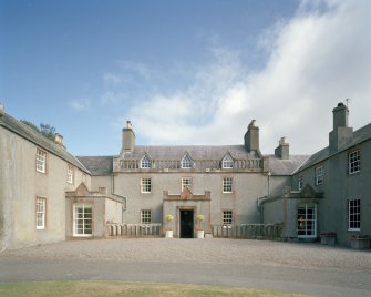 View of forecourt from S