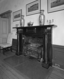 Interior. East wing dining room black marble early 19th centuryfireplace