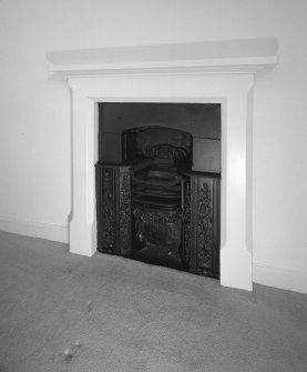 Interior. Fireplace with register grate