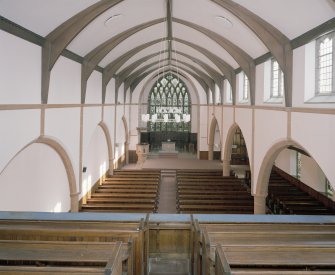 Interior. View from S at gallery level