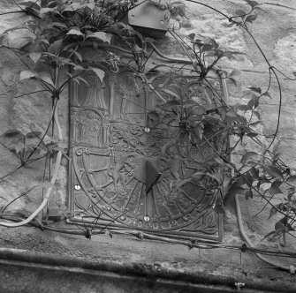 Detail of sundial over S front main entrance