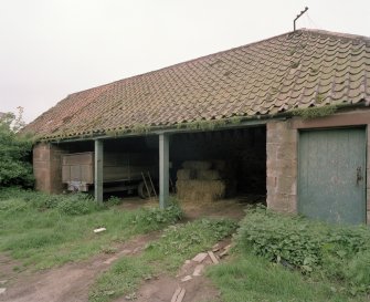 Dairy buildings. Cartshed. View from NW