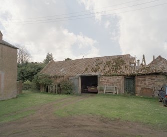 Dairy buildings and garage. View from NE