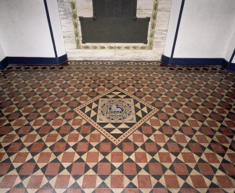 Interior. Entrance Hall. Detail of tiled floor