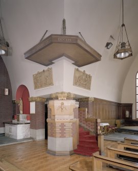 Church. Interior. View of pulpit