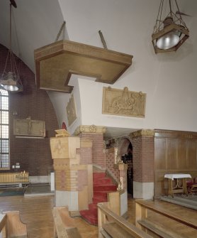 Church. Interior. View of pulpit