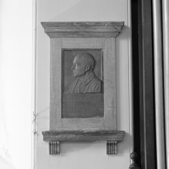 Interior. SW wall Rev R Lawson memorial. Detail