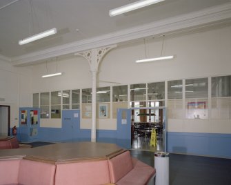 Interior. View of Recreation Hall from Smoking room