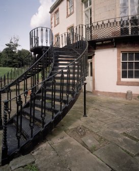 Detail of W cast iron staircase