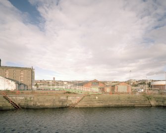 View from SSE showing half of cast-iron swing footbridge.