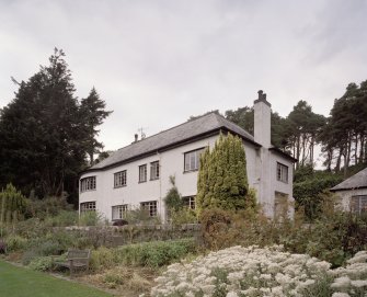 View from SE showing garden front and entrance