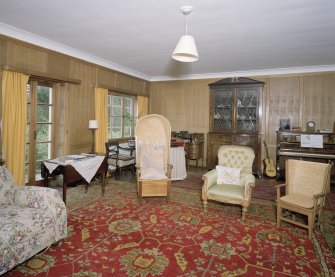 Interior. View of lounge hall from E