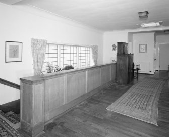 Interior. First floor view of  landing/gallery