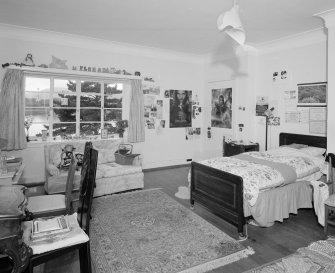 Interior. First floor view of S bedroom to E of the boudoir
