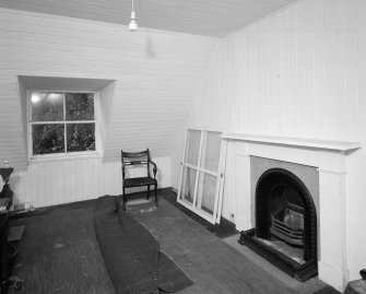 Interior. First floor view of rear bedroom in Victorian wing