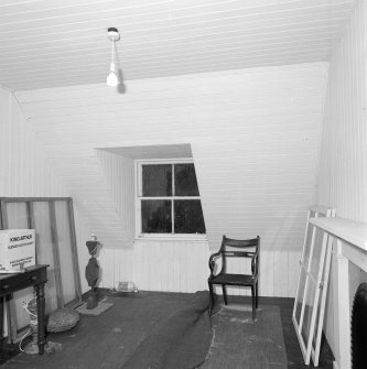 Interior. View of attic room in rear wing