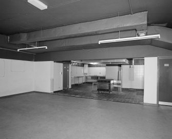 Interior view of 'Scottish Office bunker', national civil and military command and control centre, showing kitchen area.